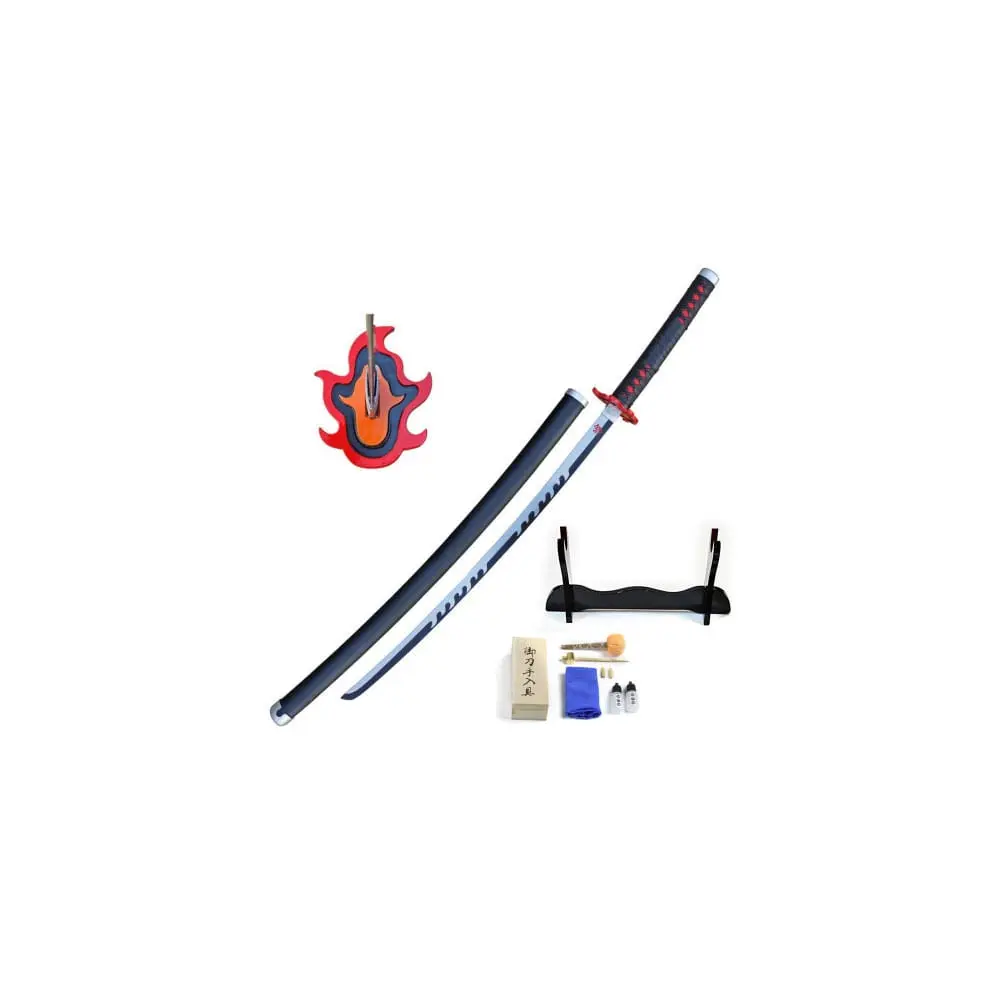 Demon Slayer Kimetsu No Yaiba Replica 1/1 Sword Tanjiro Kamado V2 Fire Breath 74 cm product photo