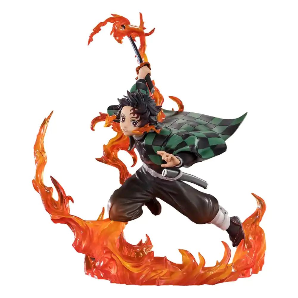 Demon Slayer Kimetsu no Yaiba Tanjiro Kamado Kyojuro Rengokus Sword Guard figure 19,5cm product photo