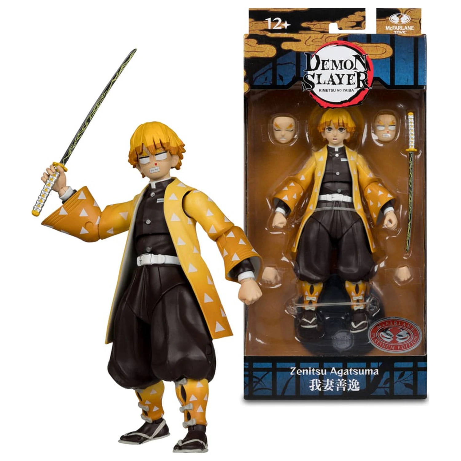 Demon Slayer: Kimetsu no Yaiba Action Figure Zenitsu Agatsuma Plantinum Edition 15 cm product photo