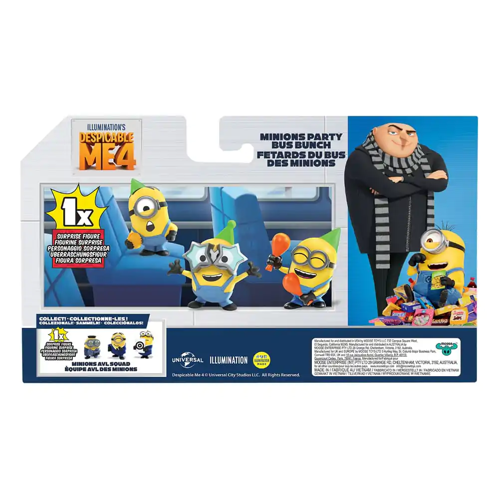 Despicable Me 4 Figure 4-Pack Party Bus 5 cm termékfotó