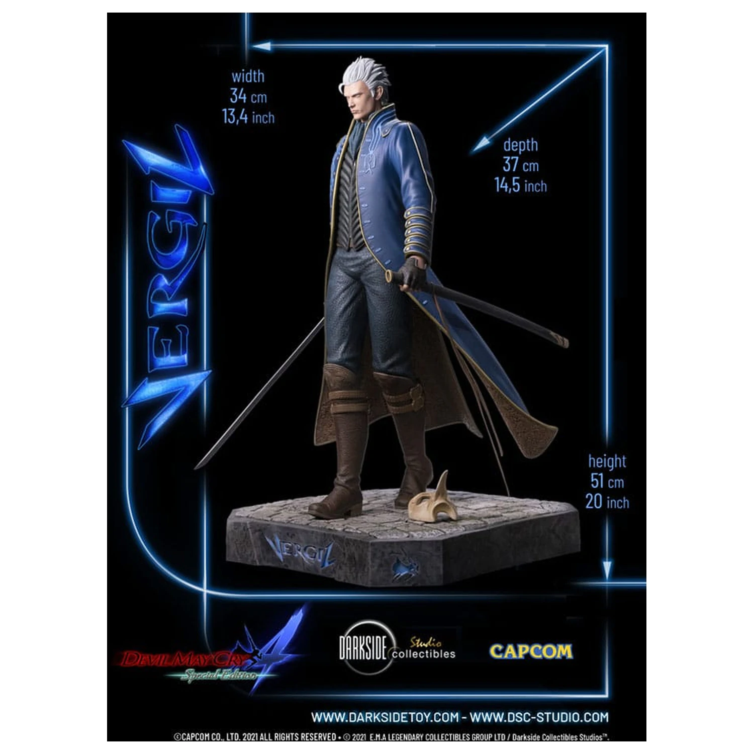Devil May Cry 4 Premium Statue 1/4 Vergil 51 cm product photo