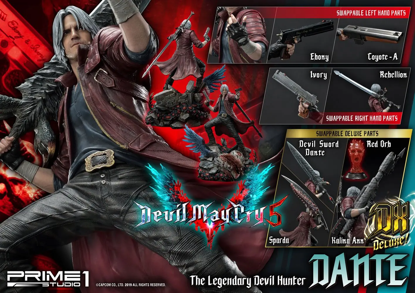 Devil May Cry 5 Statue 1/4 Dante Deluxe Ver. 74 cm product photo