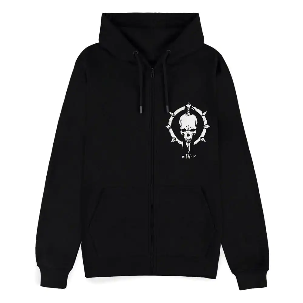 Diablo IV Zipper Hoodie Sweater Necromancer Sigil product photo