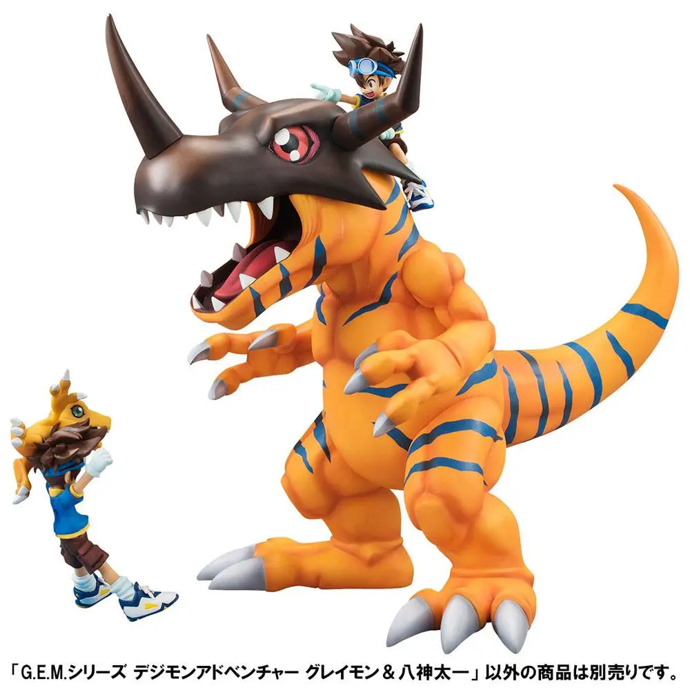 Digimon Adventure G.E.M. Series PVC Statue Greymon &amp; Taichi 25 cm product photo