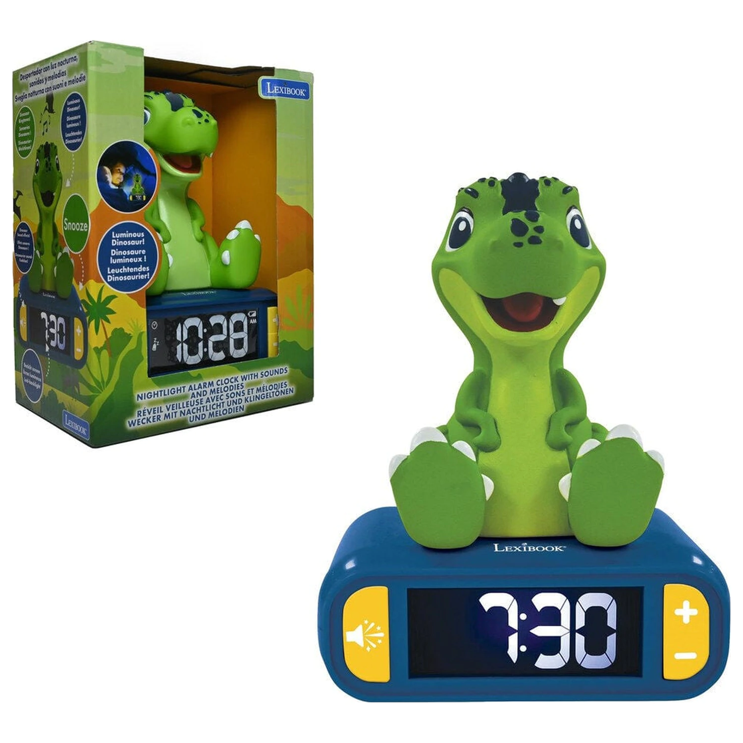 Dinosaur 3D night light digital alarm clock product photo