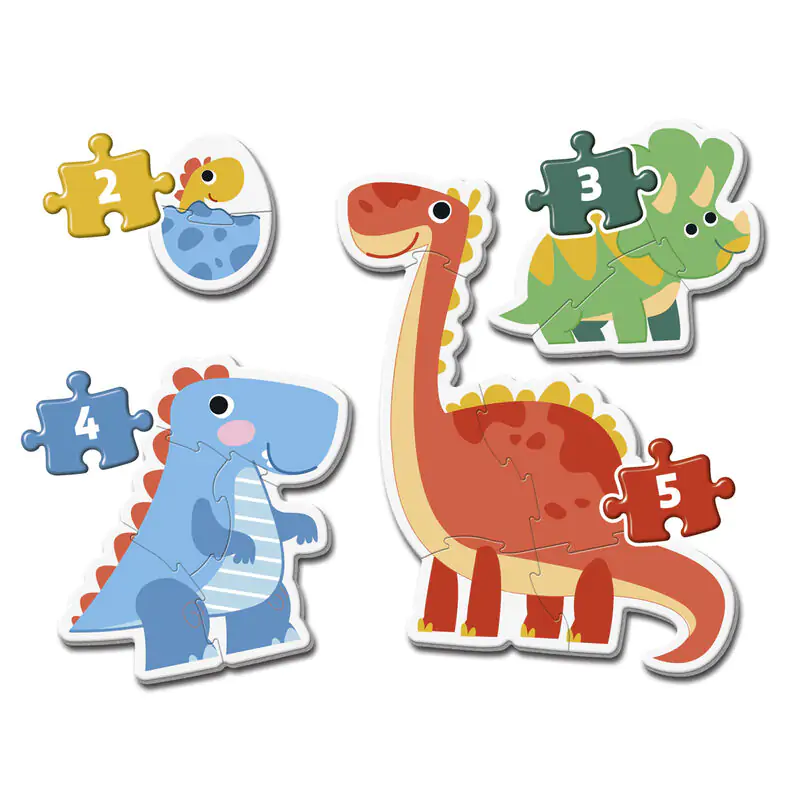 Dinosaurs puzzle 2-3-4-5pcs product photo