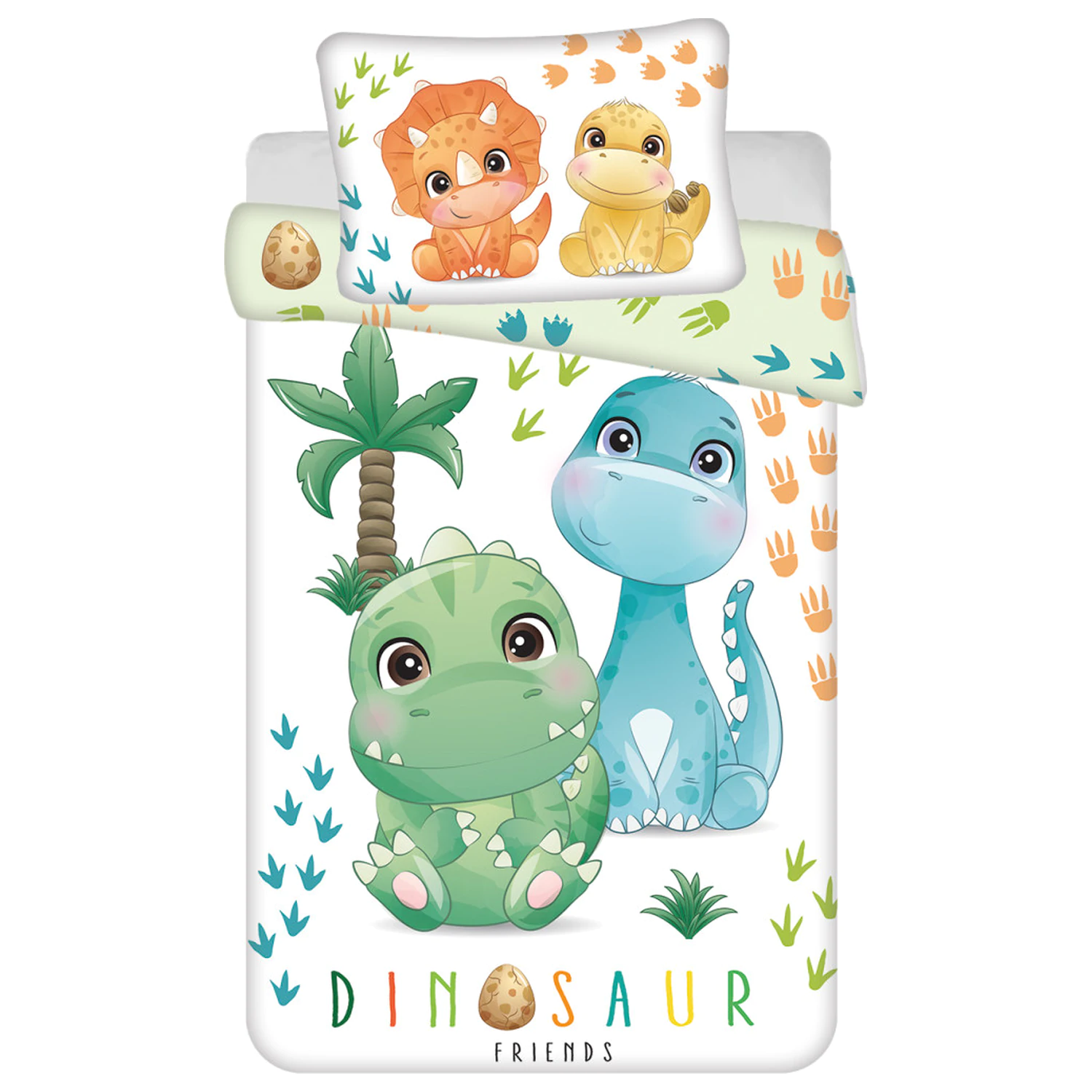 Dinosaur Friends Kids' Toddler Duvet Cover product photo