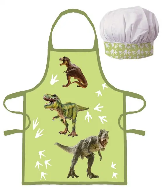 Dinosaur Kids Apron 2 Piece Set product photo