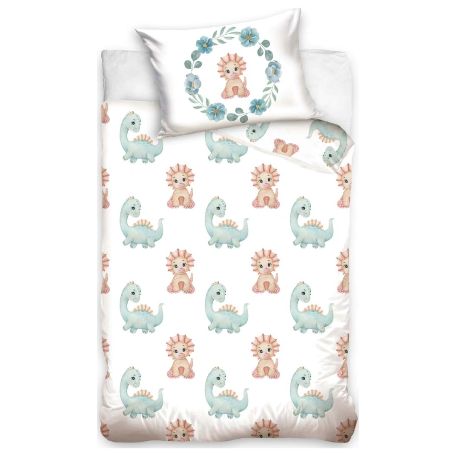 Dinosaur Pastel Kids Preschool Duvet Cover product photo