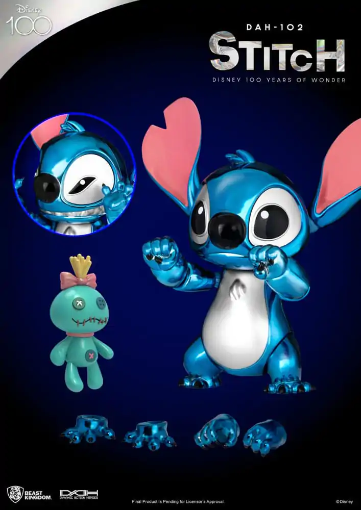 Disney 100 Years of Wonder Dynamic 8ction Heroes Action Figure 1/9 Stitch (Lilo & Stitch) 16 cm termékfotó