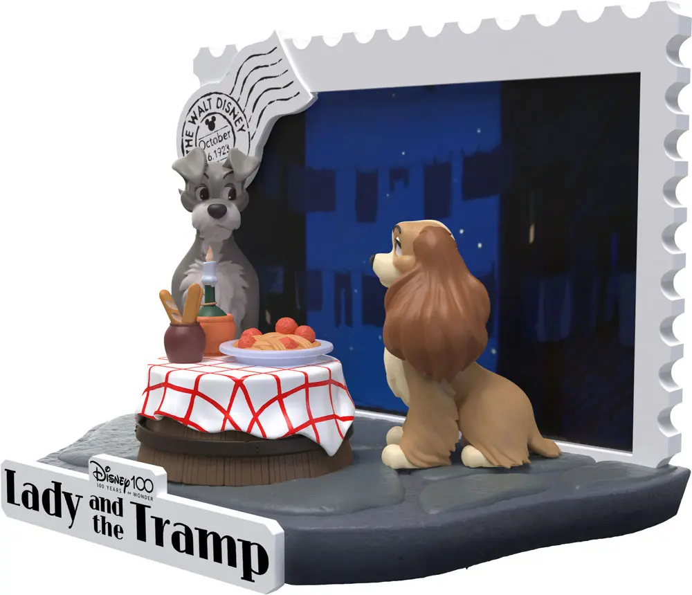 Disney 100th Anniversary D-Stage PVC Diorama Lady And The Tramp 12 cm termékfotó