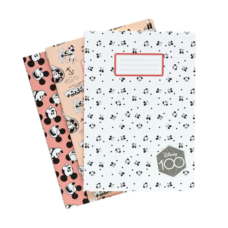 Disney 100th Anniversary Mickey pack 3 A5 notebooks product photo