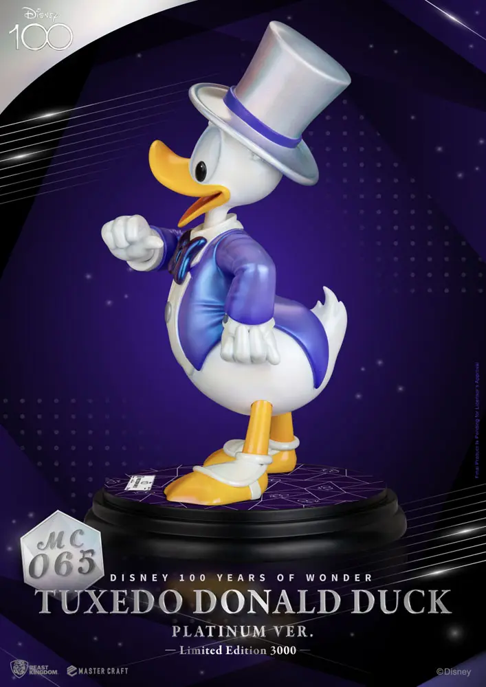 Disney 100th Master Craft Statue Tuxedo Donald Duck (Platinum Ver.) product photo