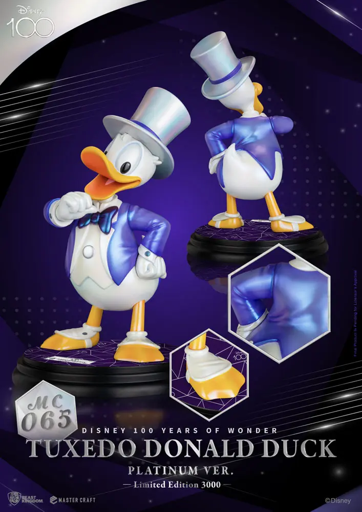 Disney 100th Master Craft Statue Tuxedo Donald Duck (Platinum Ver.) product photo