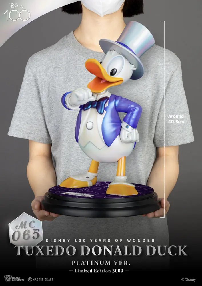Disney 100th Master Craft Statue Tuxedo Donald Duck (Platinum Ver.) termékfotó