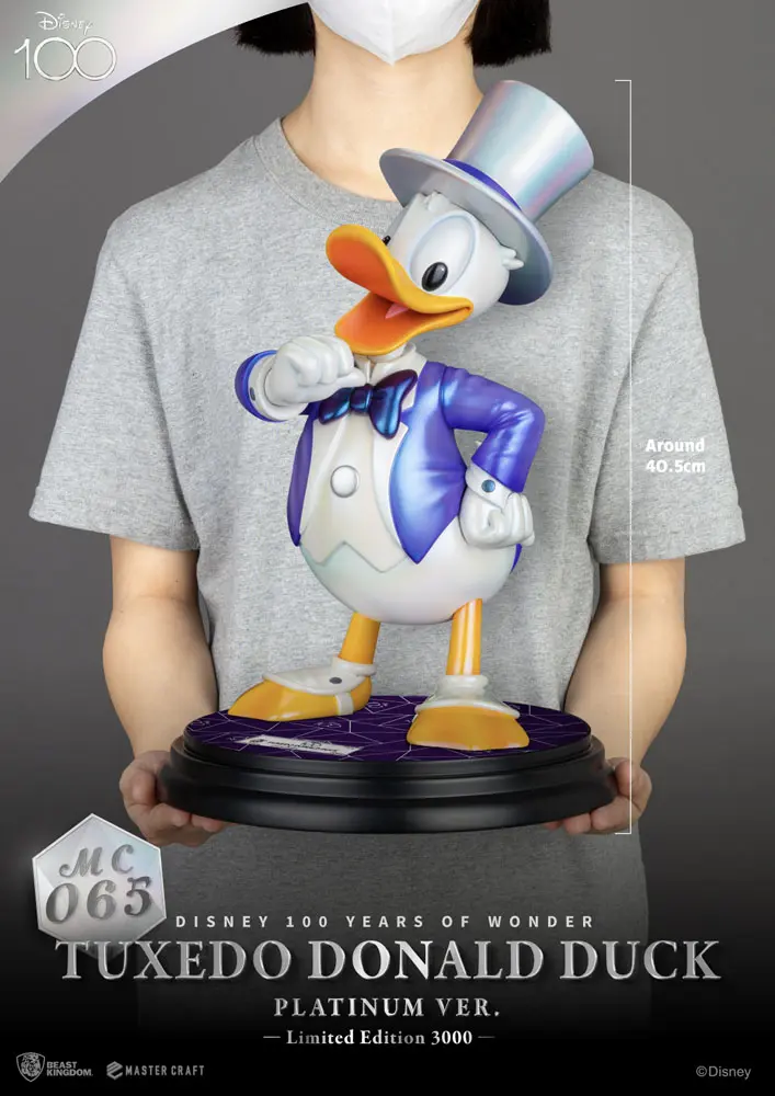 Disney 100th Master Craft Statue Tuxedo Donald Duck (Platinum Ver.) product photo