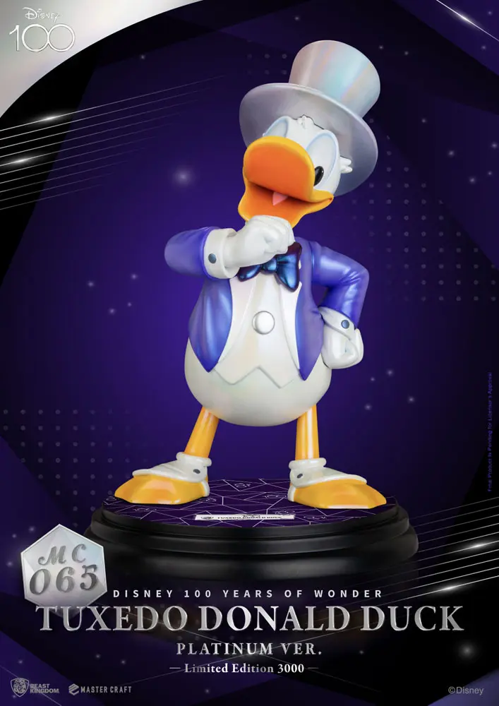 Disney 100th Master Craft Statue Tuxedo Donald Duck (Platinum Ver.) product photo