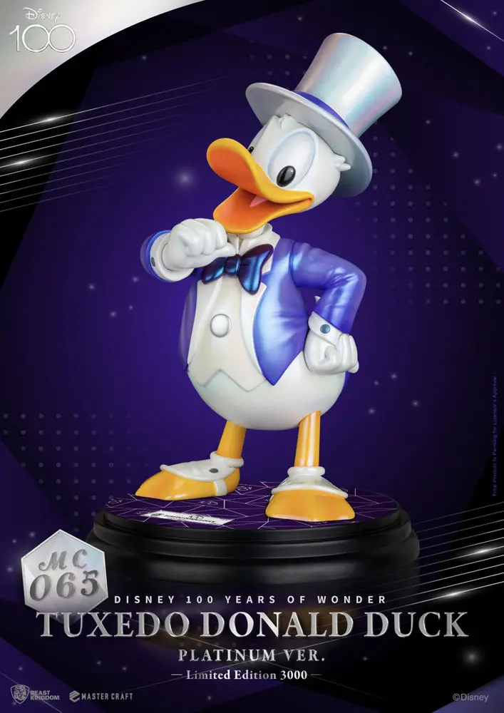 Disney 100th Master Craft Statue Tuxedo Donald Duck (Platinum Ver.) product photo