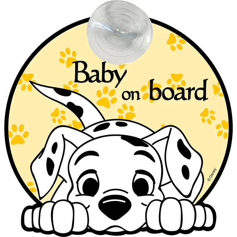 Disney 101 Dalmatians baby on board Signal car product photo