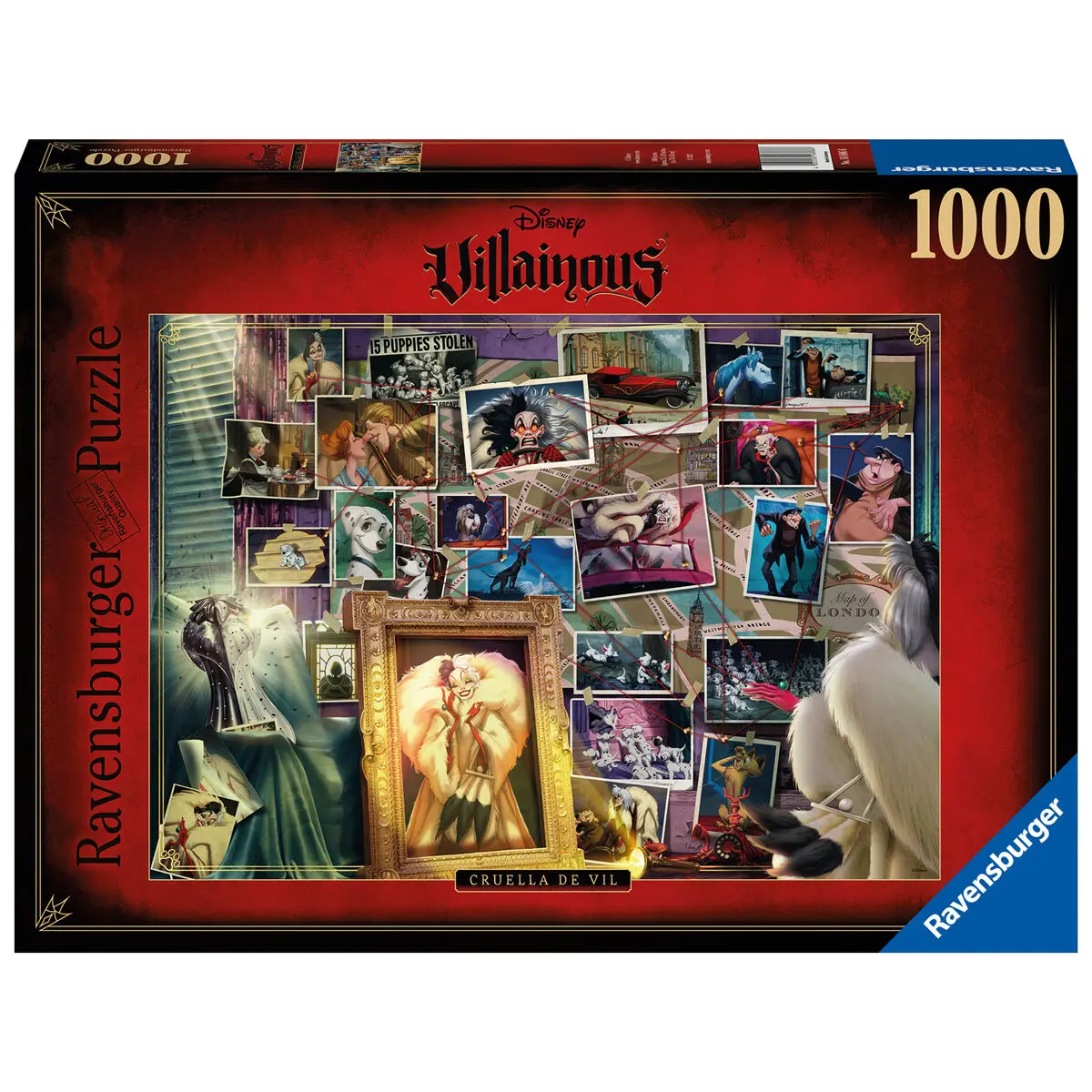 Disney 101 Dalmatians Villains Cruella de Vil puzzle 1000pcs product photo