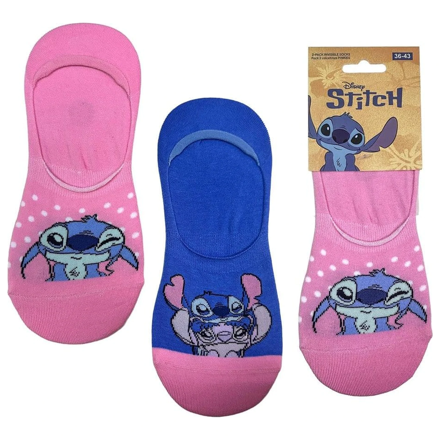 Disney Socks 2-Pack Stitch Pinkies 36-43 product photo