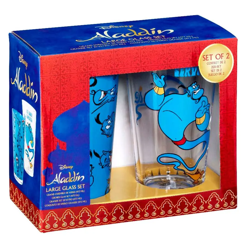 Disney Aladdin Genie pack 2 glasses product photo