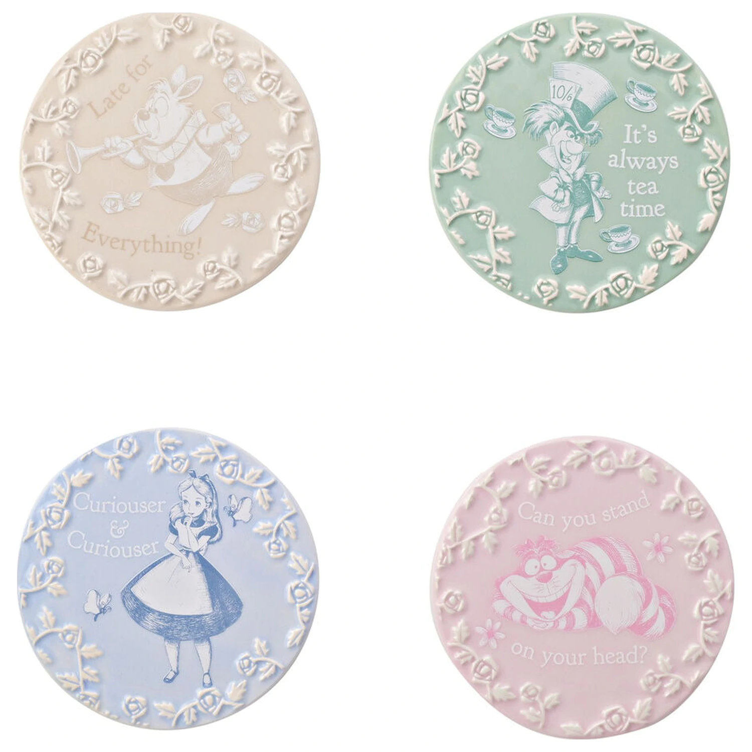 Disney Alice in Wonderland set of 4 coasters product photo
