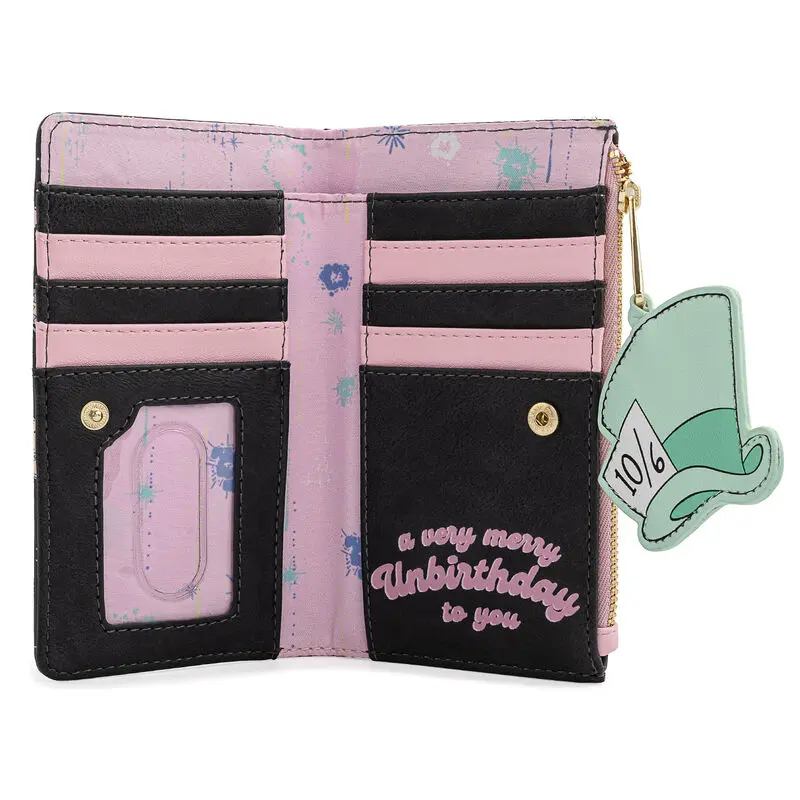 Loungefly Disney Alice in Wonderland A Very Merry Unbirthday to You wallet product photo