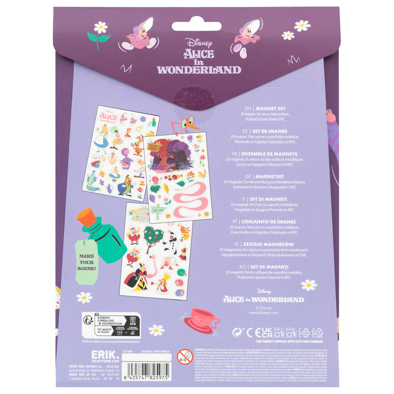 Disney Alice in Wonderland set of die-cut magnets product photo