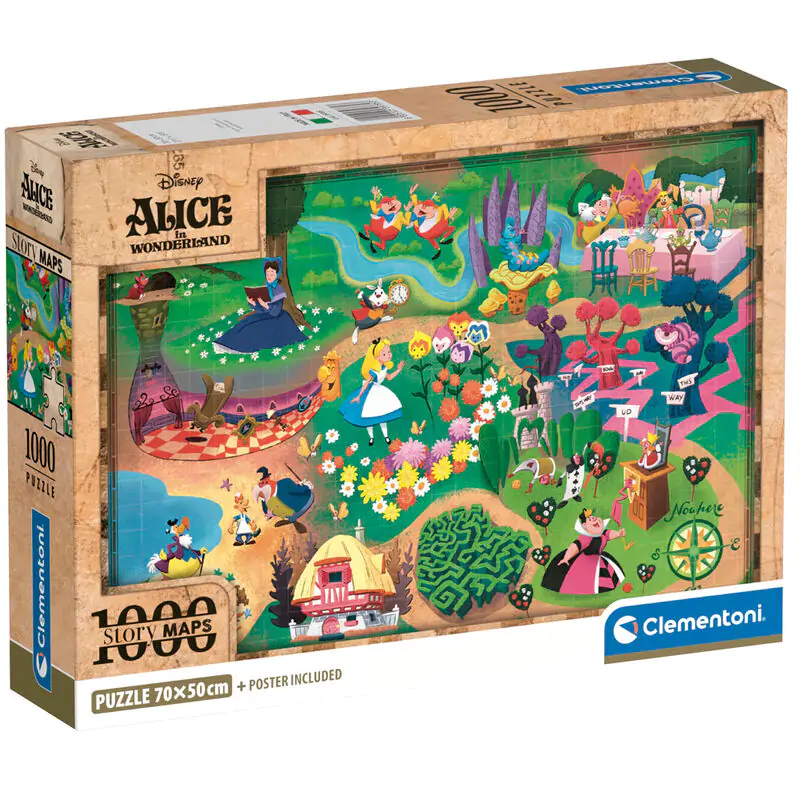 Disney Alice in Wonderland Map puzzle 1000pcs termékfotó