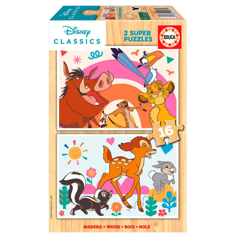 Disney Animals wood puzzle 2x16pcs product photo
