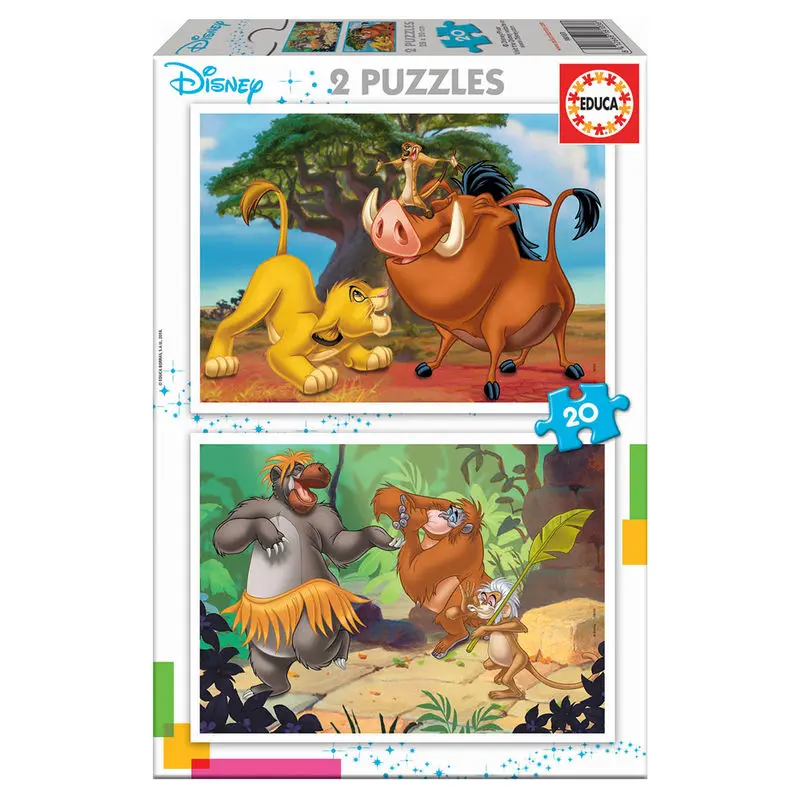 Disney Animals Lion King + Jungle Book puzzle 2x20pcs termékfotó