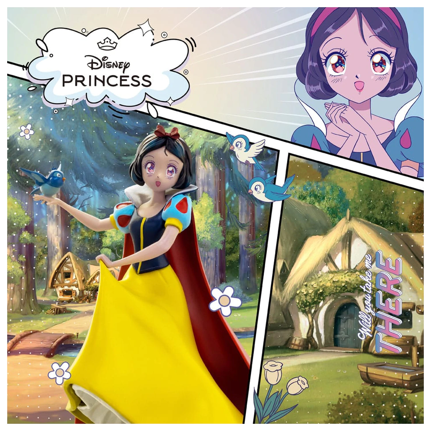 Disney Anime Princess Scale Statue Snow White 17 cm product photo
