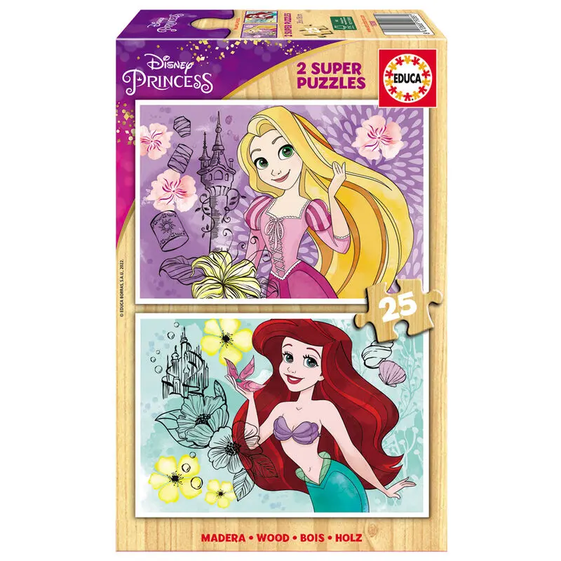 Disney Ariel + Rapunzel puzzle 2x25pcs product photo