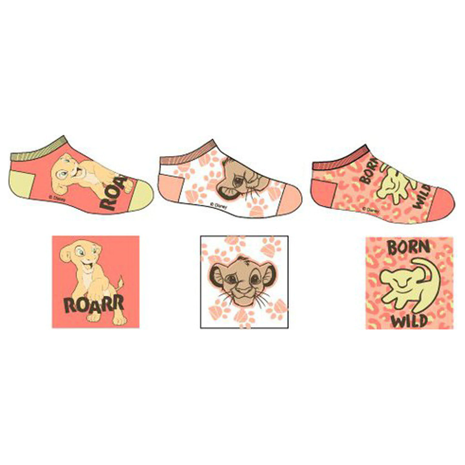 Disney The Lion King Born Wild kids secret socks 27/30 product photo