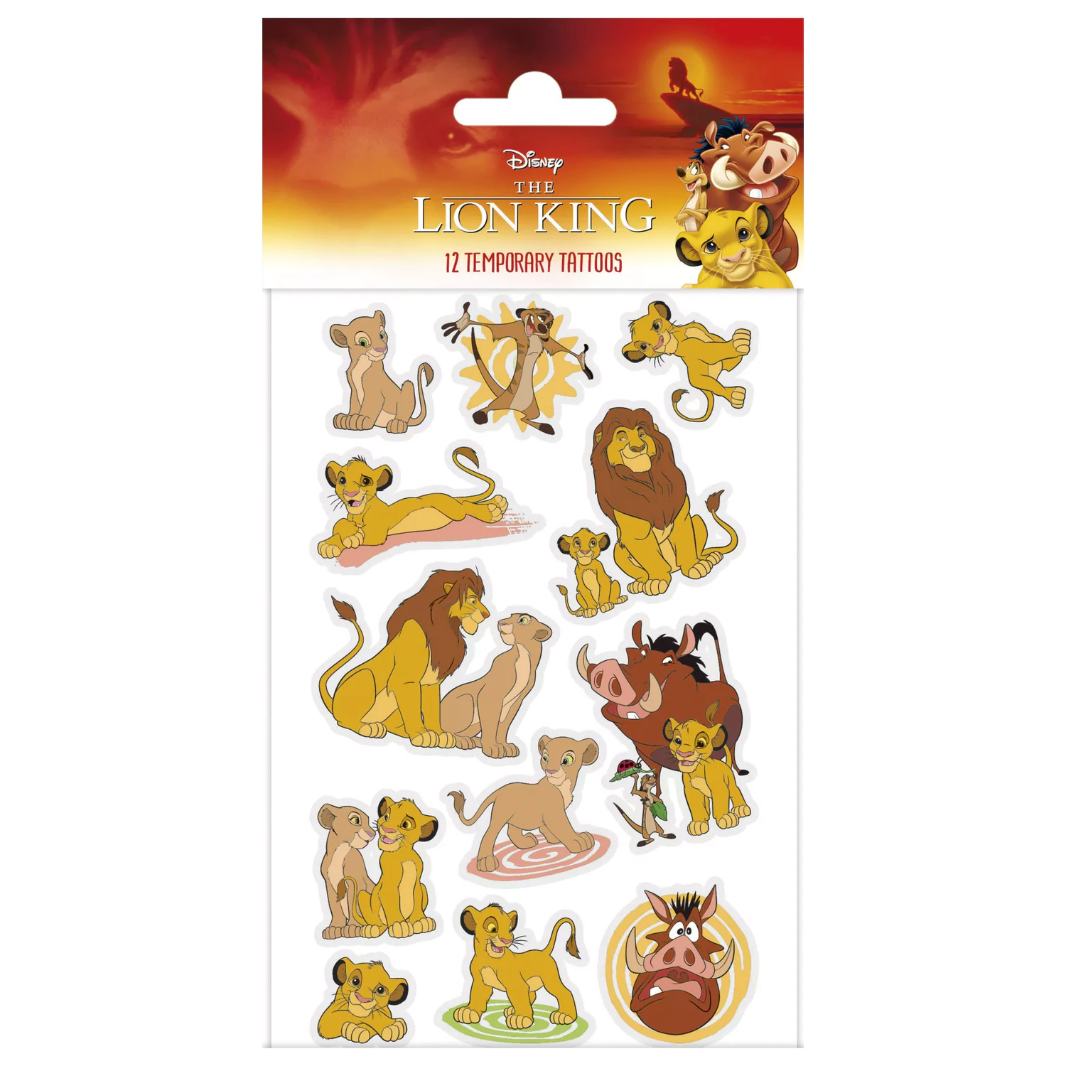 Disney The Lion King Fun tattoo 12-piece set product photo