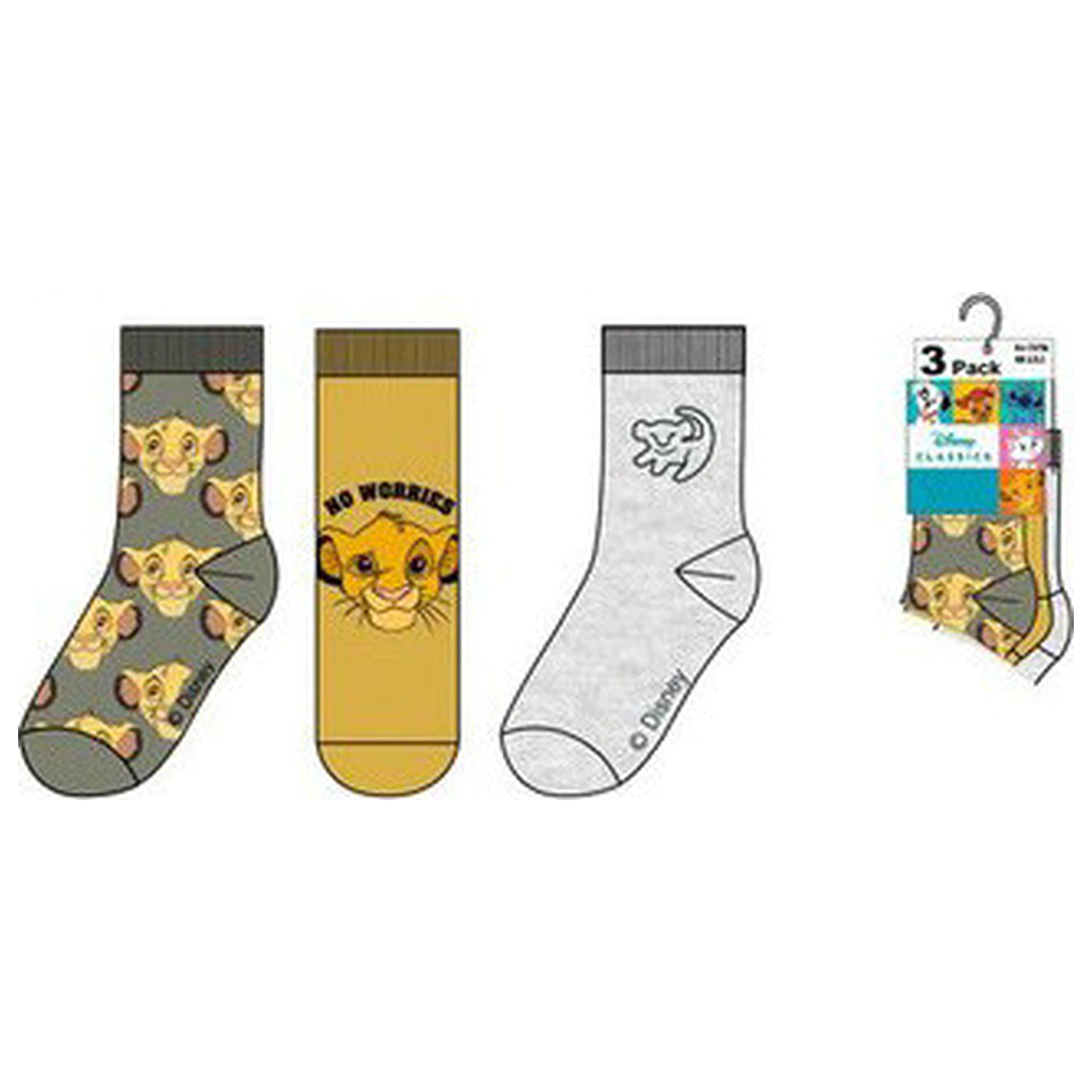 Disney The Lion King No Worries kids socks 31/34 product photo