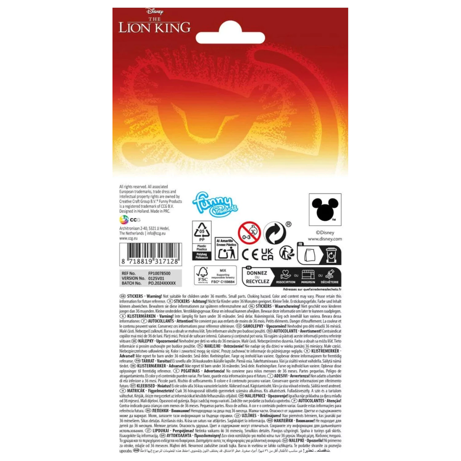 Disney The Lion King Pride Lands Sticker product photo