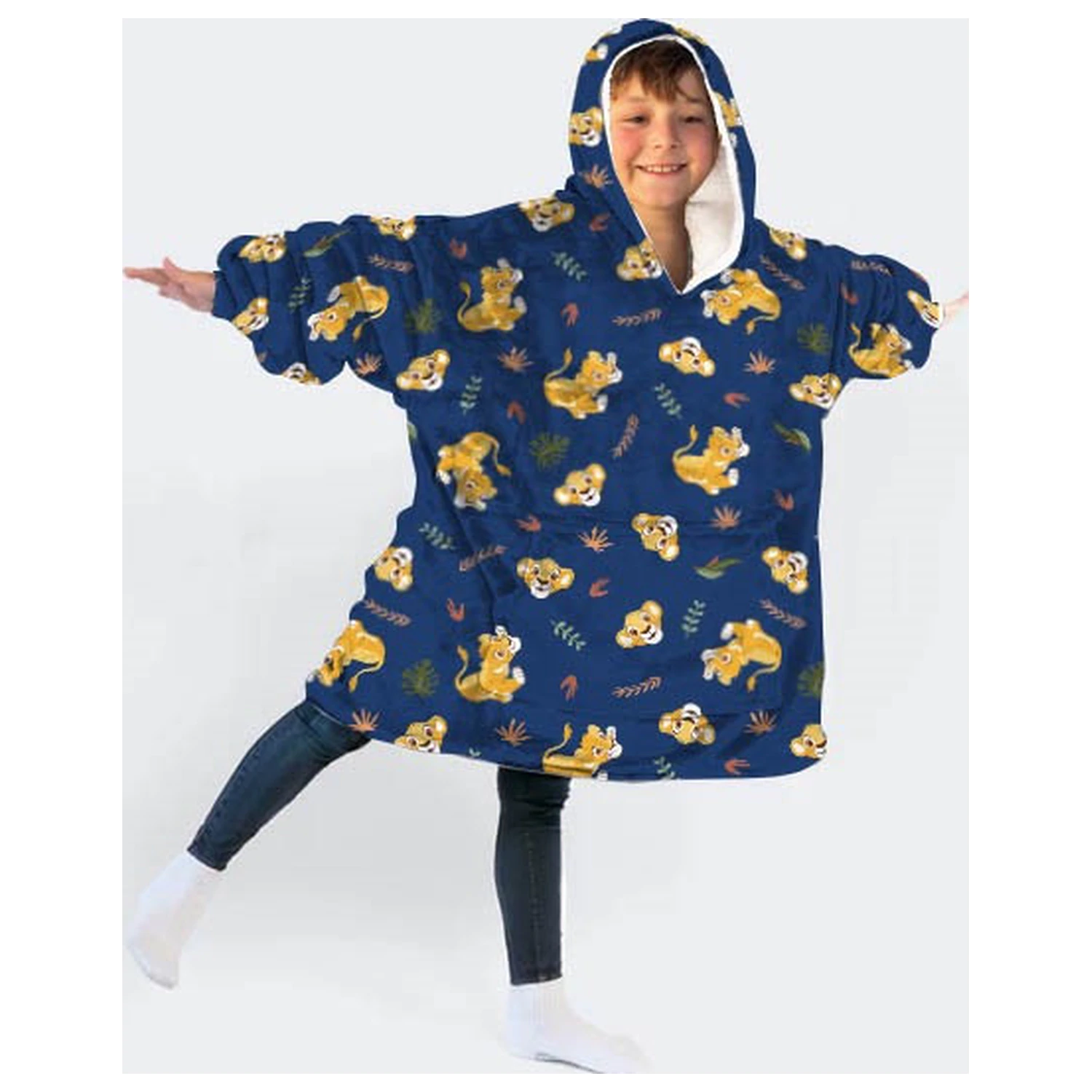Disney The Lion King Tiny Wearable Plush Fleece Blanket Poncho 7-14 Years product photo