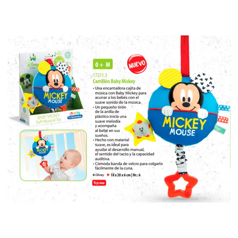Disney Baby Mickey soft musical toy product photo