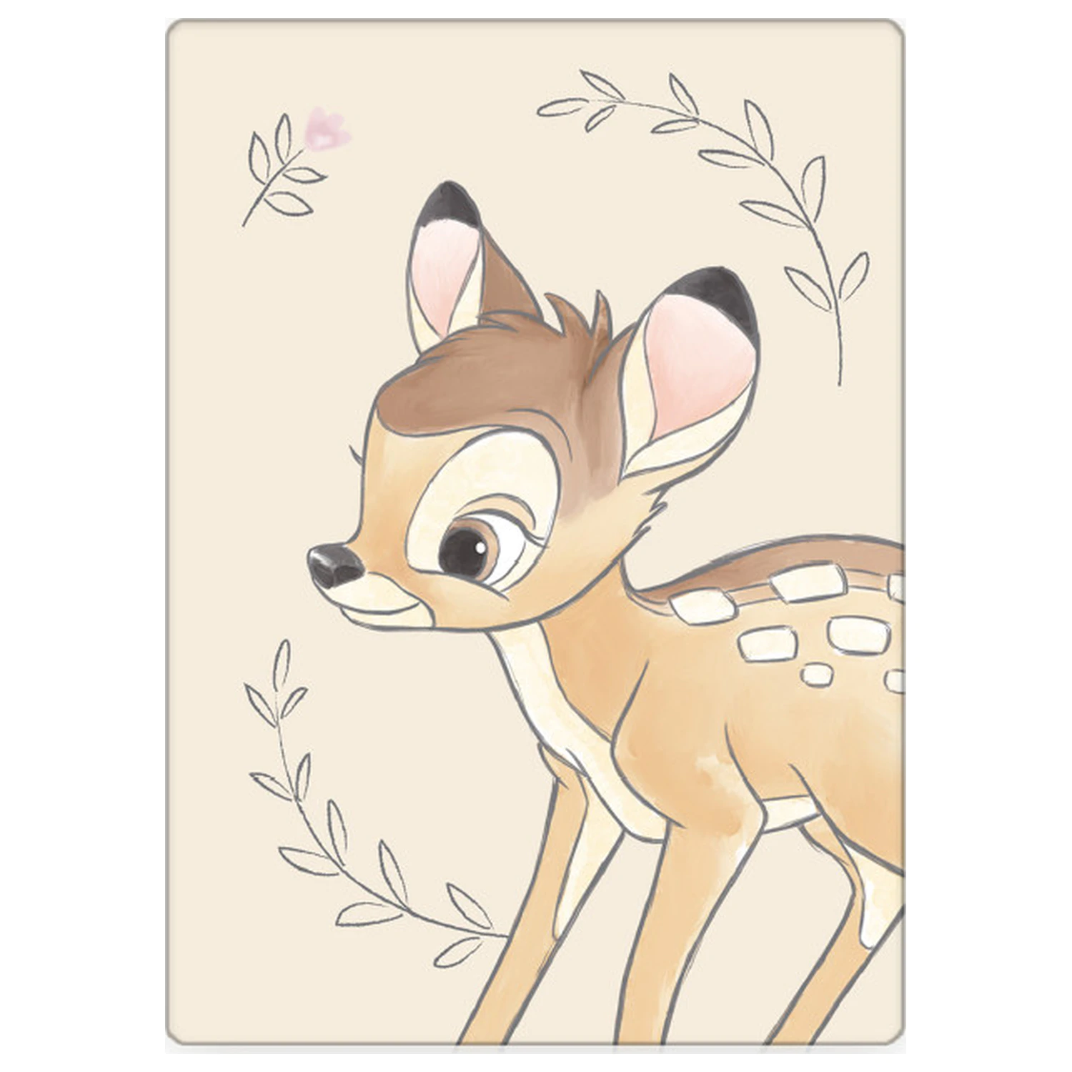 Disney Bambi Beige fleece blanket product photo