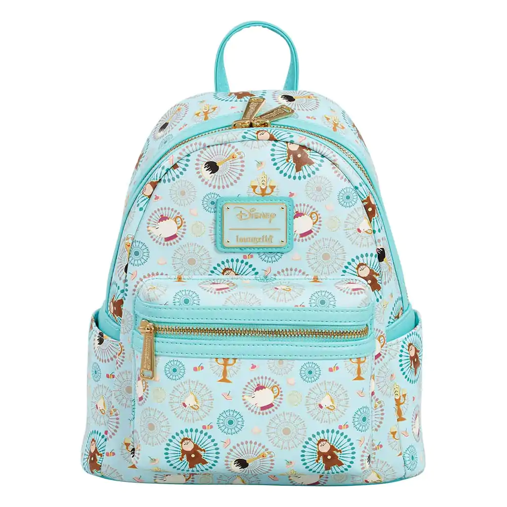 Disney by Loungefly Mini Backpack Beauty and the Beast Be our guest AOP product photo