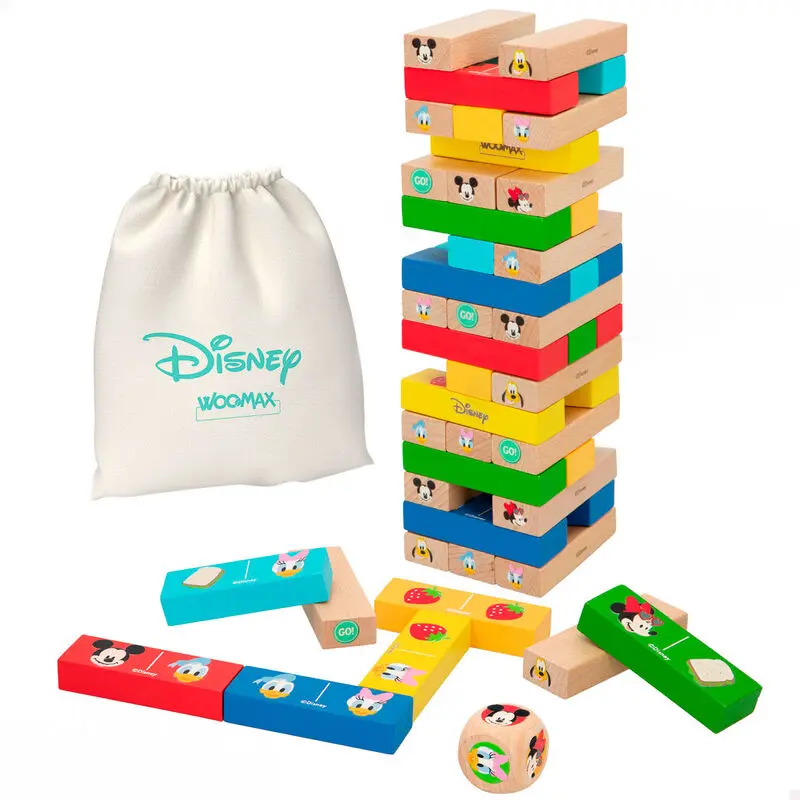 Disney blocks tower + domino wooden set product photo