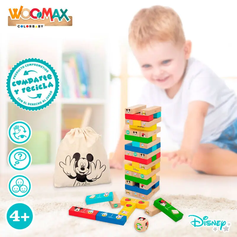 Disney blocks tower + domino wooden set product photo