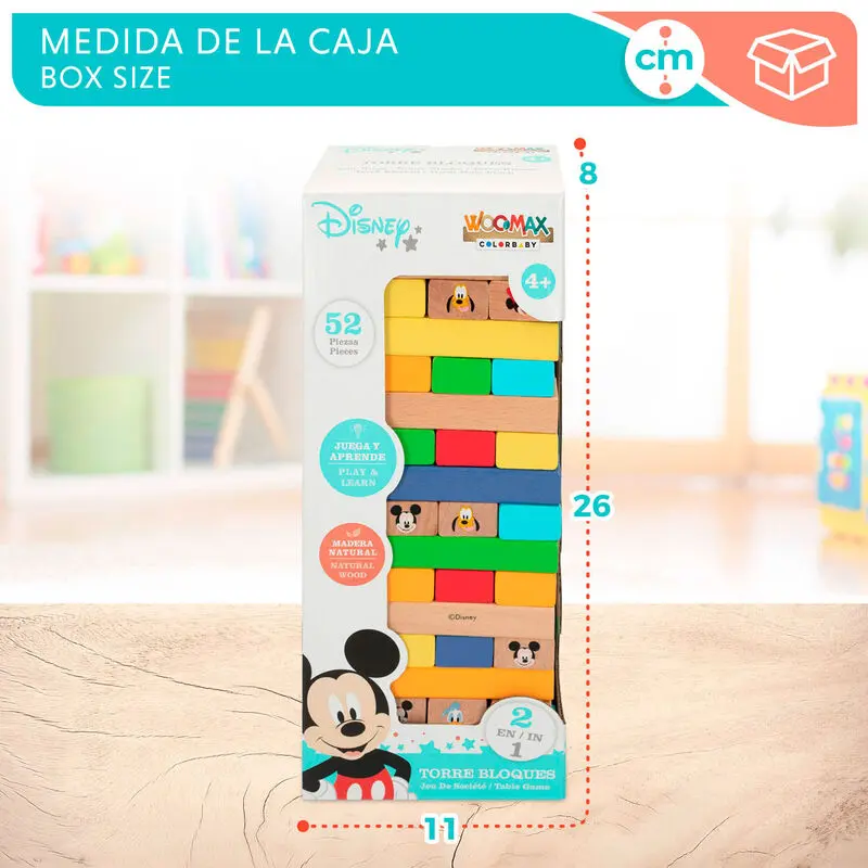 Disney blocks tower + domino wooden set product photo