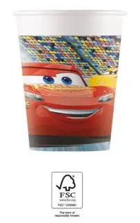 Disney Cars 3 Paper Cups 8 pack 200 ml FSC product photo