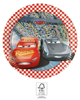 Disney Cars 3, Cars Paper Plate 8-piece 19.5 cm FSC product photo