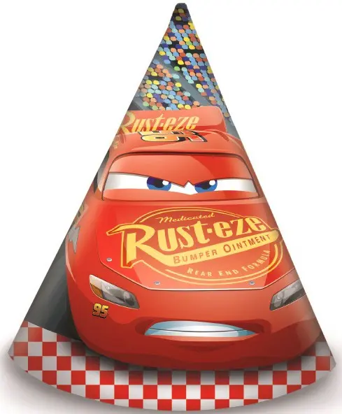 Disney Cars, Cars Party Hat, Cone Hat 6 pcs product photo