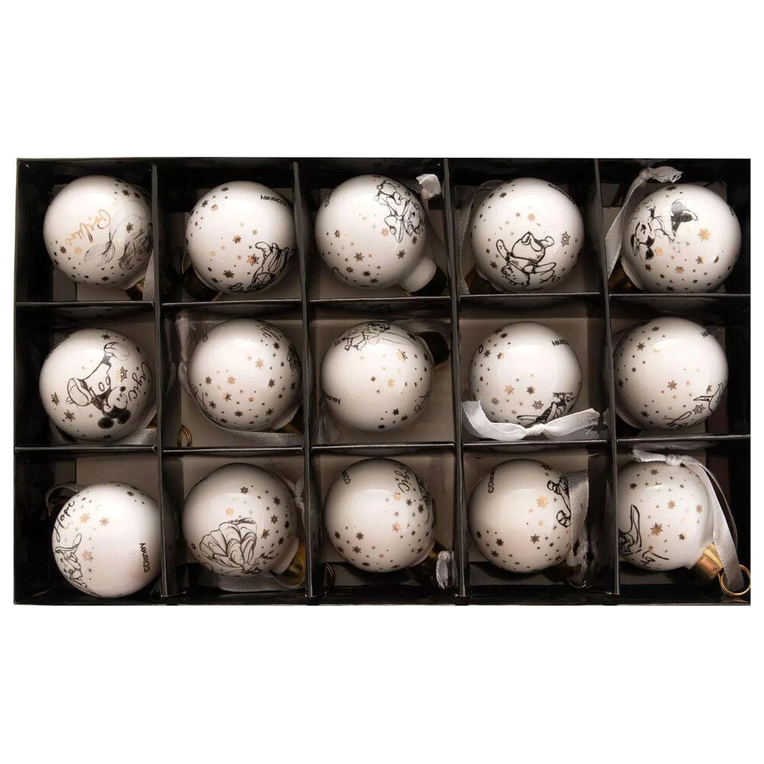 Disney Characters Set of 15 Ceramic Christmas baubles product photo