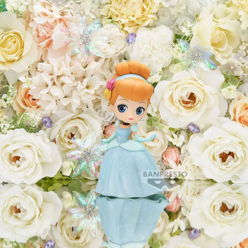 Disney Characters Flower Style Cinderella Ver.A Q posket figure 14cm product photo